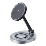 Magnetic wireless charger 3-in-1 adjustable folding wireless charger suitable for Apple phones watches headphones - V.I.P Digital Presence
