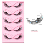 Clear Band Corner Foxy Winged Cat Eye 3D Strip Lashes Silk Party Full False Eyelash Vegan Faux Mink Eyelash With Diamond Pearl - V.I.P Digital Presence