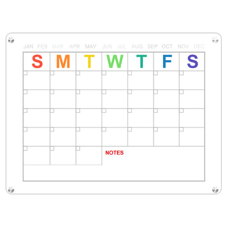 Acrylic message board magnetic refrigerator sticker household erasable calendar transparent note display board - V.I.P Digital Presence