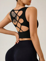Crisscross Cropped Active Tank - V.I.P Digital Presence