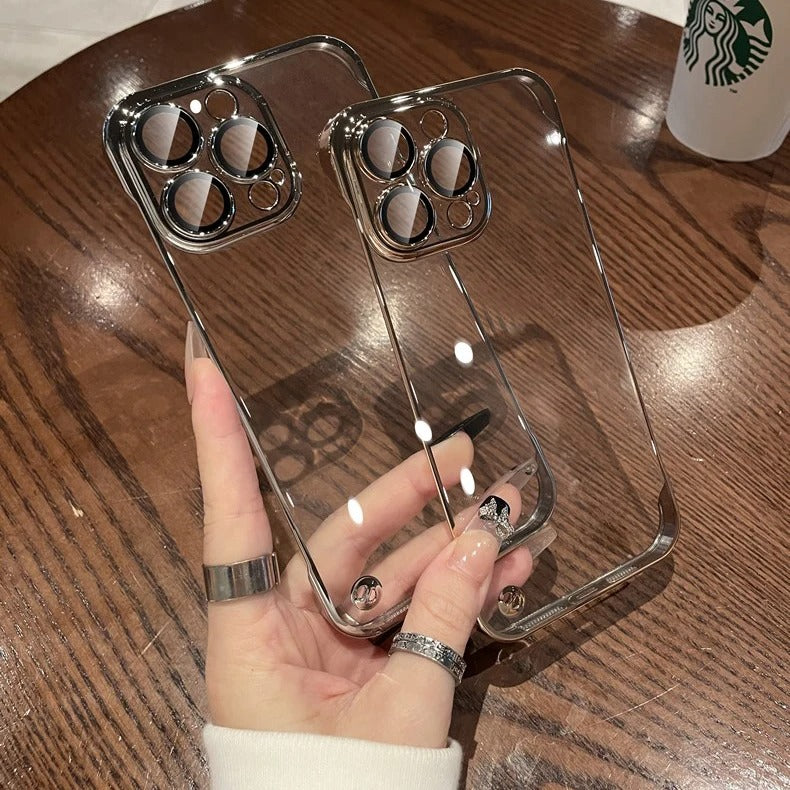 Suitable for iPhone 16 phone case ultra-thin electroplated frameless Apple 15 Promax protective case 14 transparent new model - V.I.P Digital Presence