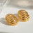 18K Gold-Plated Stainless Steel Ribbed Earrings - V.I.P Digital Presence