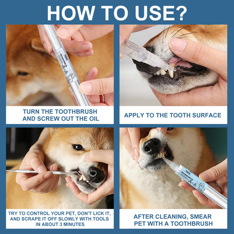 Pet Tooth Beauty Pen Dog Cat Cat Dog Pet tooth cleaning pen tartar stone cleaning tool - V.I.P Digital Presence