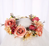 Korean style flower garland headwear, fresh flower crown, fashion show, dance party, flower crown, vacation, countryside props, - V.I.P Digital Presence