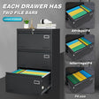 Filing Cabinet Lateral File Cabinet 3 Drawer Blcak Locking Metal File Cabinets Three Drawer - V.I.P Digital Presence