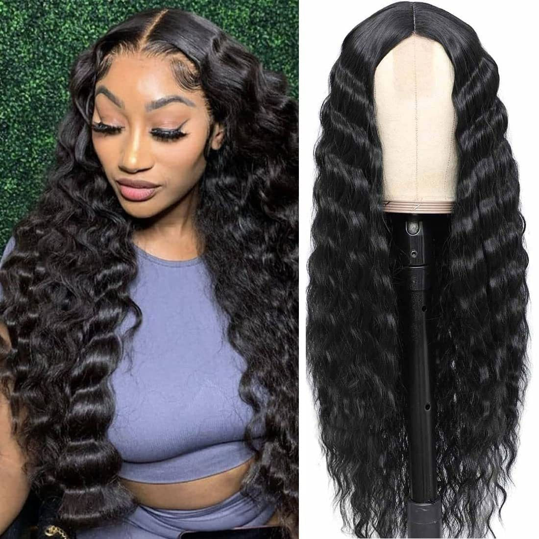 European and American Women's Wig Small Lace Center Deep Wave Long Curly Wig Headband Lace Wigs - V.I.P Digital Presence