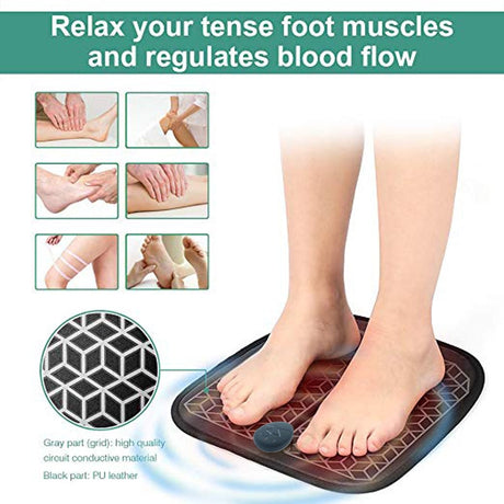 Electric EMS Foot Massager Pad Feet Muscle Stimulator Foot Massage Mat Improve Blood Circulation Relieve Ache Pain Health Care - V.I.P Digital Presence