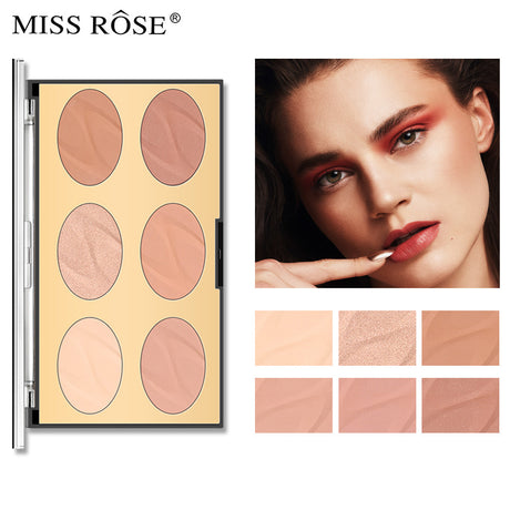 Wet And Dry Matte Multi-Function Six Color Nose Shadow Silhouette High Gloss Powder Oil Waterproof Durable Honey Powder - V.I.P Digital Presence