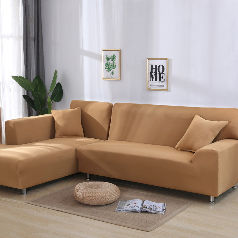 Solid color sofa cover, elastic tight package, full cover, fabric sofa cover, sofa cushion, sofa cover