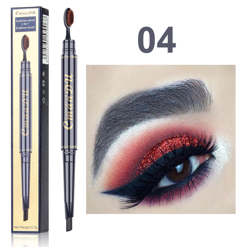 CmaaDu Toothbrush head eyebrow pencil pigment multi functional waterproof double ended eyebrow - V.I.P Digital Presence