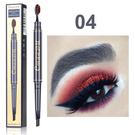 CmaaDu Toothbrush head eyebrow pencil pigment multi functional waterproof double ended eyebrow - V.I.P Digital Presence