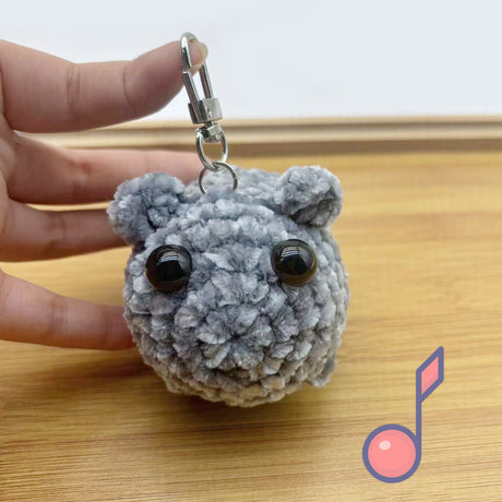 Chenille singing sad hamster keychain pendant Hamster emotional comfort doll - V.I.P Digital Presence