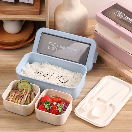 Stylish and simple microwaveable double-layered lunch box for storing lunch boxes - V.I.P Digital Presence