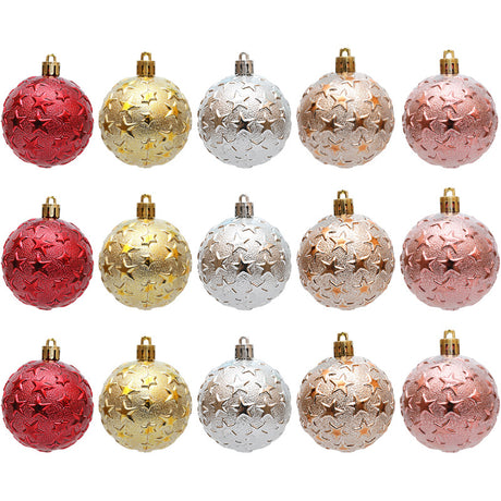 Christmas 6cm Decorative Ball with Starry Sky Relief, Christmas Electroplating Ball Pendant, Venue Decoration Ball - V.I.P Digital Presence