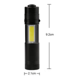 Mini Portable Aluminum LED Flashlight XPE COB Work Light Lanterna Powerful Pen Torch Lamp 4 Modes Use 14500 or AA - V.I.P Digital Presence