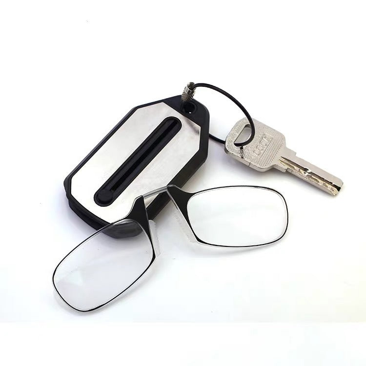 Nose clip presbyopic glasses keychain ultra lightweight carrying elderly glasses wallet glasses reading glasses - V.I.P Digital Presence