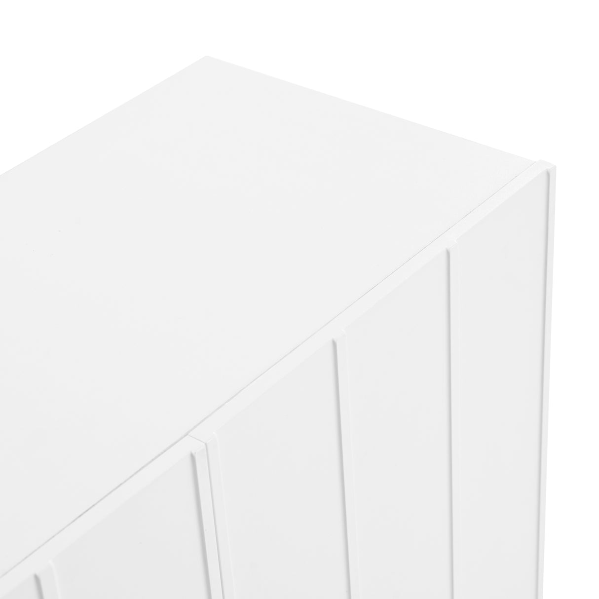 ON-TRANS Cream Style Shoe Cabinet with 5 Adjustable Solid Wood Legs, Large Storage Cabinet with Wave Doors, White - V.I.P Digital Presence