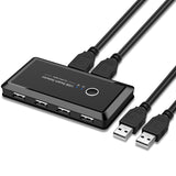 Printer sharer 4-port USB shared with 2 computers mouse and keyboard 2-inch and 4-out automatic switch - V.I.P Digital Presence
