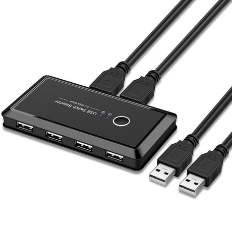 Printer sharer 4-port USB shared with 2 computers mouse and keyboard 2-inch and 4-out automatic switch - V.I.P Digital Presence