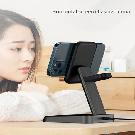 15W 3 In 1 Magnetic Wireless Charger Fast Charge Desktop Dock For iPhone 13 12 Pro Max Mini Airpods Apple Watch 7 6 5 4 3 Stand - V.I.P Digital Presence