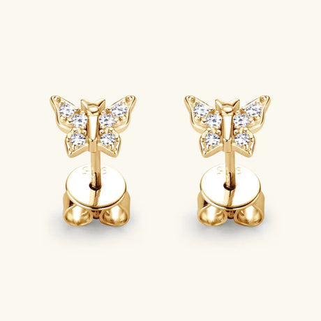 Moissanite 925 Sterling Silver Butterfly Stud Earrings - V.I.P Digital Presence