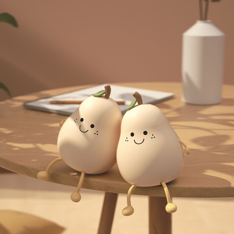 Creative Colorful Pear Duck Pear Night Light Pear Night Light Couple Gift Silicone Cute Night Light Sleeping Night Light - V.I.P Digital Presence