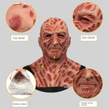 Freddy horror mask, full face headgear, makeup ball, scary demon, funny face, Halloween party, parody props - V.I.P Digital Presence