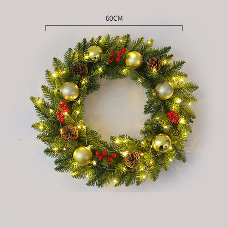Christmas wreath rattan 30/40/50/60cm Christmas decoration wreath door hanging scene - V.I.P Digital Presence