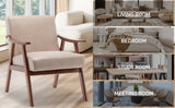 Solid wood frame living room chair, accent chair with thick backrest, casual chair Indoo - V.I.P Digital Presence