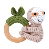 Campana relajante para bebé con nombre tallado, regalo para recién nacido, regalo para el baño, muñeca de dibujos animados tejida