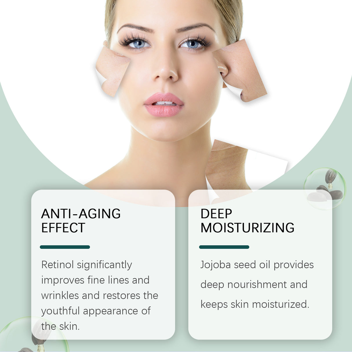 Retinol Essence Oil, Repair Facial Acne Skin Nourishing Elastic Hydrating Moisturizing Skin Care Essence