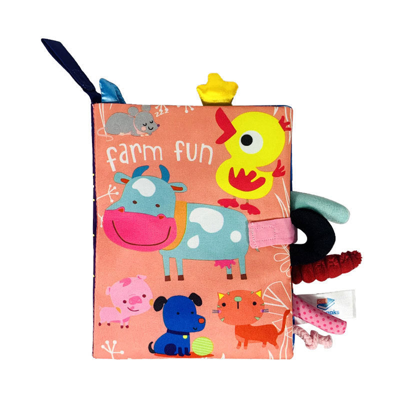 Juguetes para bebés, libros de tela tridimensionales que no se pueden romper, lavables, libros de papel con sonido para la iluminación infantil.