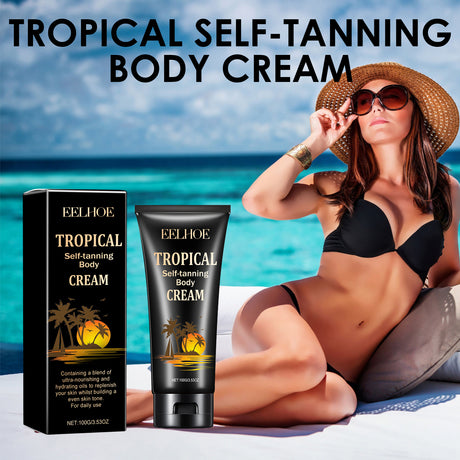 Tropical Self-Tanning Body Cream, Natural Wheatskin Moisturizing And Moisturizing Cream For Tanning And Tanning - V.I.P Digital Presence