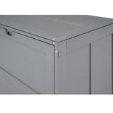 Queen Size Murphy Bed with Rotable Desk  Gray