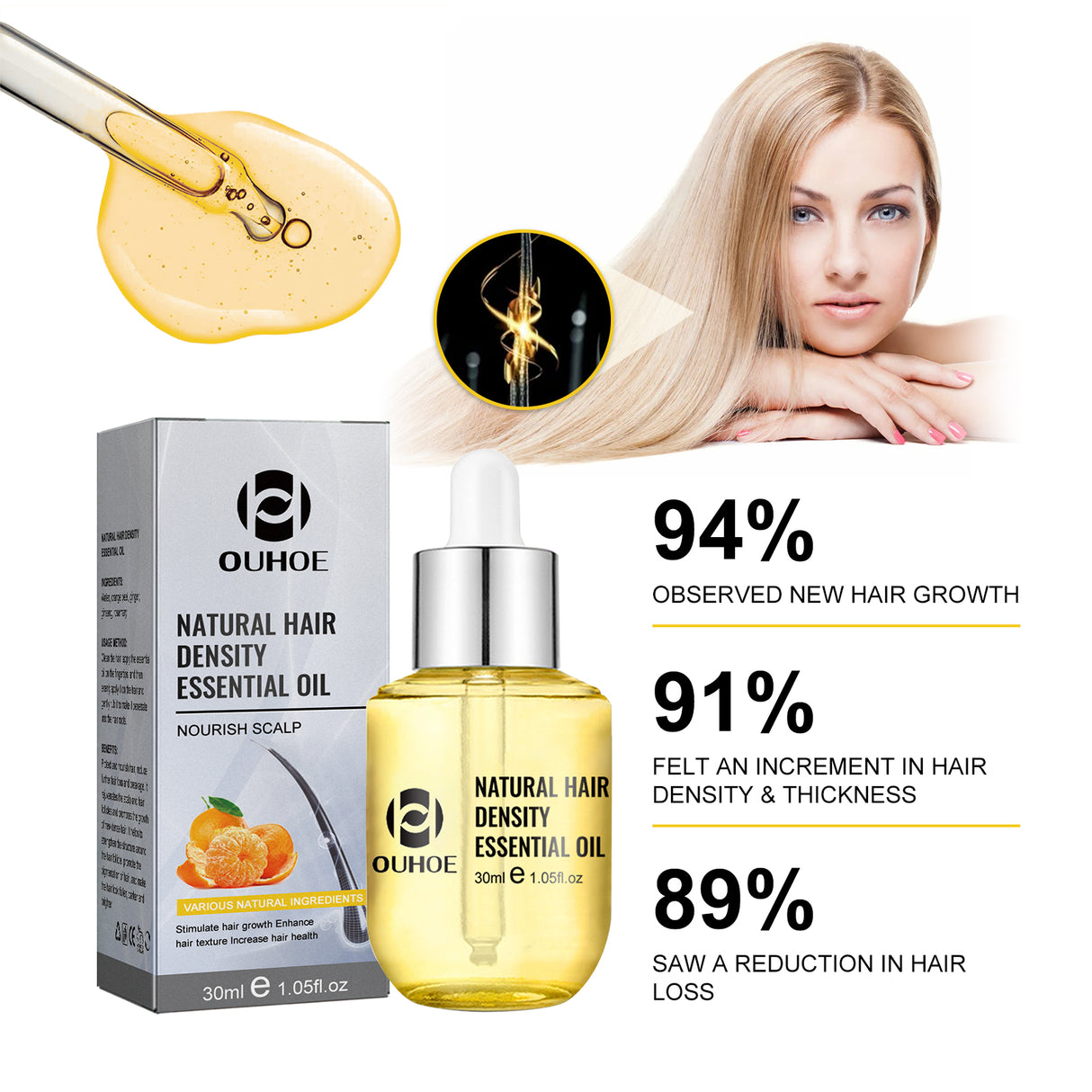 Dense Hair Essential Oil, Moisturize And Thicken Hair Repair Hair Root Damaged Hair Strong Firming Hair Care Essential Oil - V.I.P Digital Presence