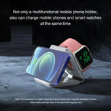 Cargador inalámbrico magnético plegable tres en uno Magsafe de 15 W con carga rápida para Apple Headset Watch