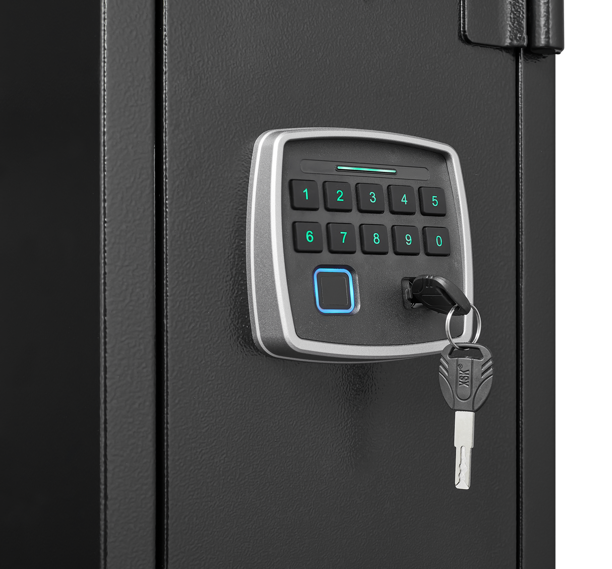 5 gun safes with 3 pistol pockets, quick access biometric adjustable heavy-duty gun rack mounted gun safes - V.I.P Digital Presence