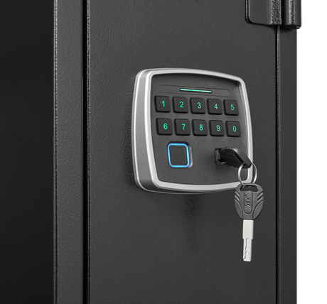 5 gun safes with 3 pistol pockets, quick access biometric adjustable heavy-duty gun rack mounted gun safes - V.I.P Digital Presence