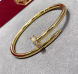 Precision Thick Plating Head and Tail Diamond Fashion Three-Circle Full Diamond Couple Bracelet - V.I.P Digital Presence