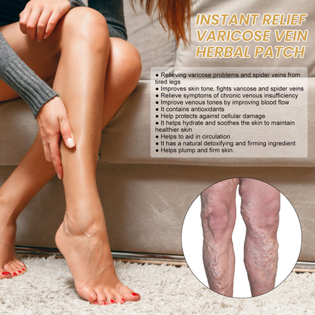 Instant Relief Varicose Vein Herbal Patch, Vein Massage To Relieve Leg Soreness And Swelling Earthworm Leg Care Patch - V.I.P Digital Presence