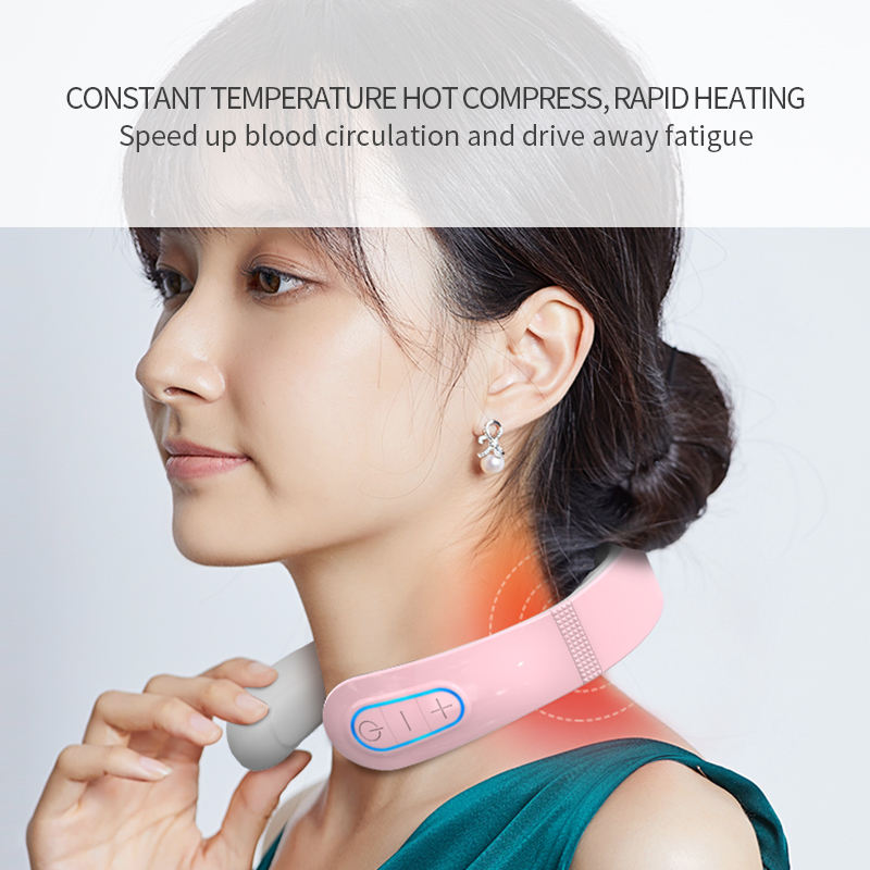 Portable U-type EMS Microcurrent Pulse Neck Massager Heat 10 Modes Traditional Chinese Massage Relieve Cervical Neck Massager - V.I.P Digital Presence