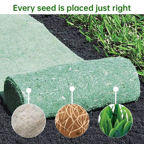 Degradable lawn seedling mat (10×0.7ft) for playgrounds, flower beds, greenhouse landscapes. - V.I.P Digital Presence
