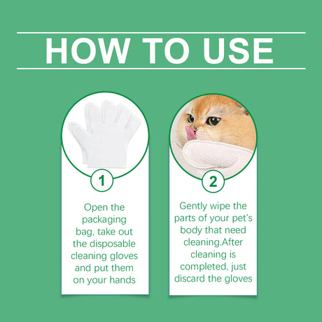 Pet Disposable Cleaning Gloves Dog Cat Hair And Skin Gentle Cleaning Care Gloves - V.I.P Digital Presence