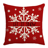 Grid Christmas linen pillowcase, Christmas tree snowflake home decoration pillowcase, sofa cushion pillowcase - V.I.P Digital Presence
