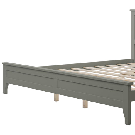 Modern Gray Solid Wood King Platform Bed - V.I.P Digital Presence