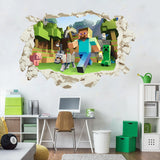 Minecraft run away My World Wall Stickers Living Room Children's Room Removable Decorative PVC Stickers - V.I.P Digital Presence
