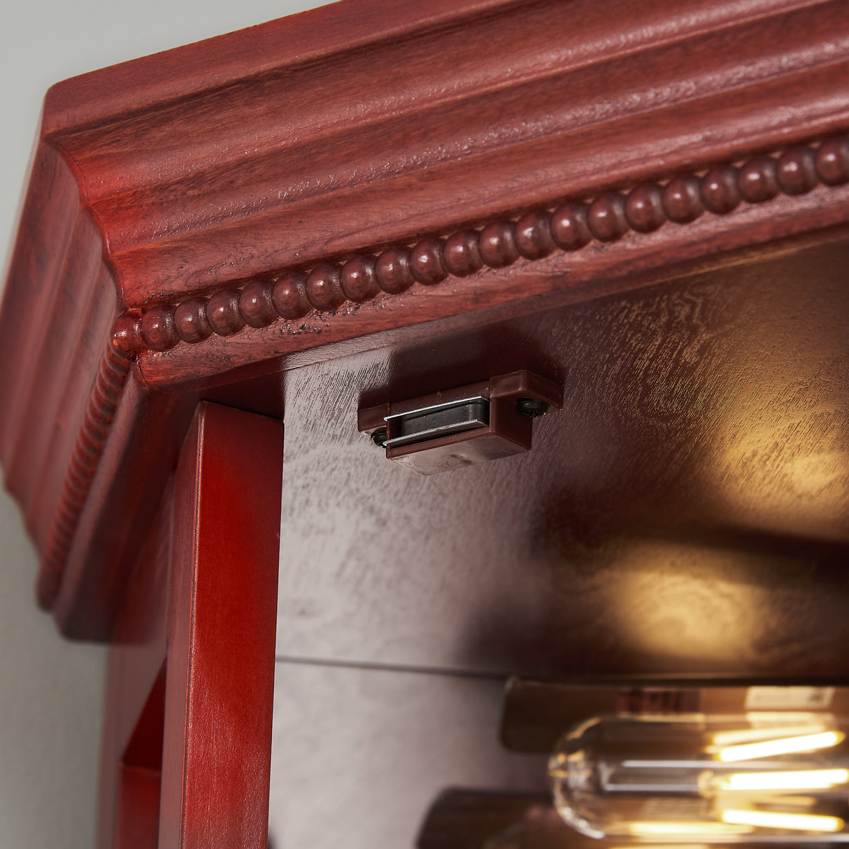 Corner Curio cabinet with illuminated glass display stand and tempered glass door, with adjustable bracket and light bulb - V.I.P Digital Presence