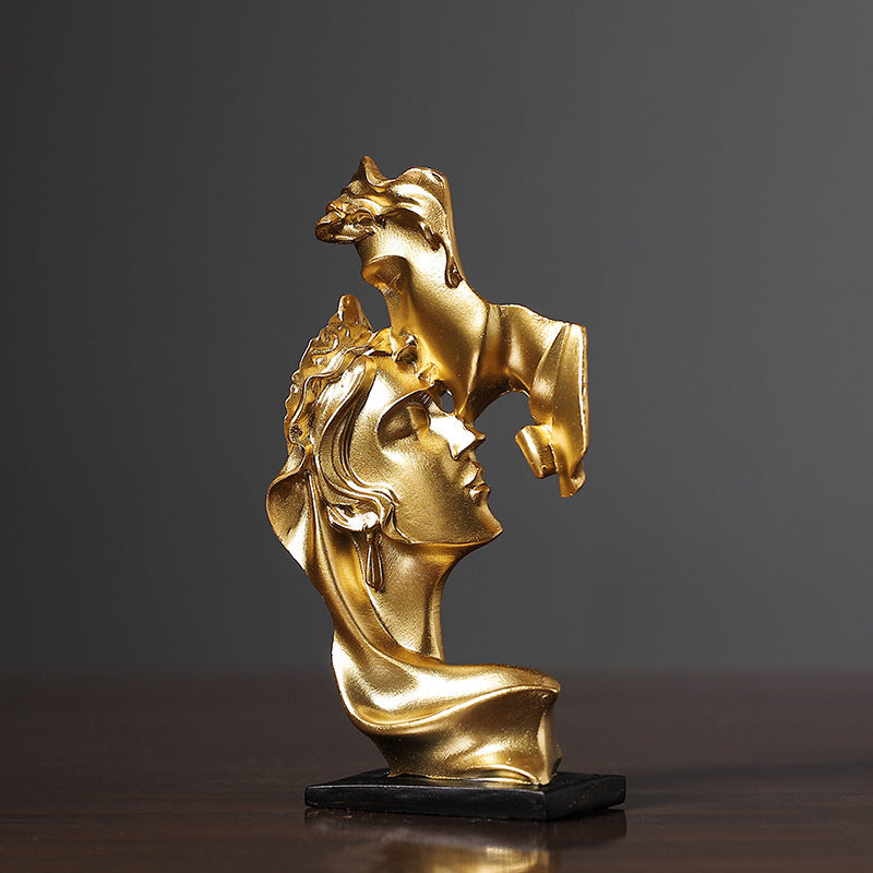 Abstract art couple decoration living room wine cabinet study decoration figure sculpture handicrafts - V.I.P Digital Presence