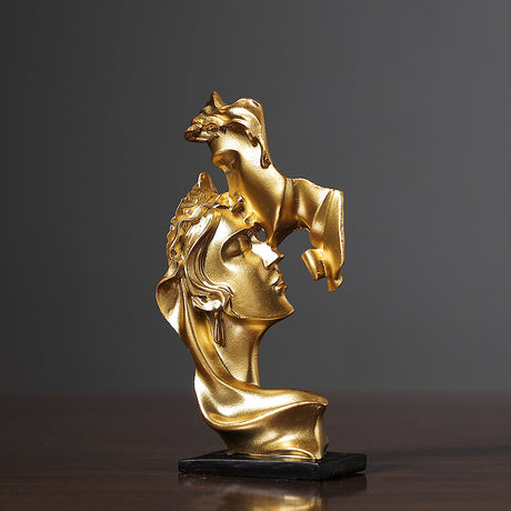 Abstract art couple decoration living room wine cabinet study decoration figure sculpture handicrafts - V.I.P Digital Presence