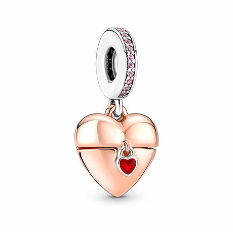 S925 sterling silver eternal confession double surround heart small motorcycle DIY accessories - V.I.P Digital Presence